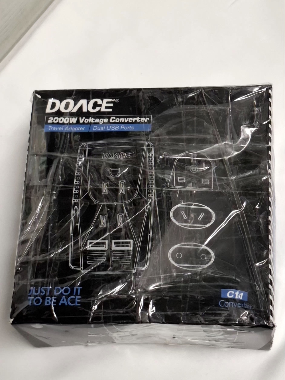 Doace 2000w Voltage Converter Travel Adapter USB Ports EU/UK/AU/US